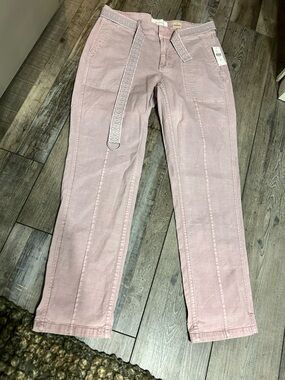 NWT Anthropologie ‘The Wanderer’ Utility Cotton Linen Blend Cropped Pants
